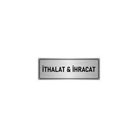 Özarslan Dizayn Departman Kapı İsimliği İthalat ve İhracat 10x20 cm Gümüş Renk Metal Yönlendirme Levhası