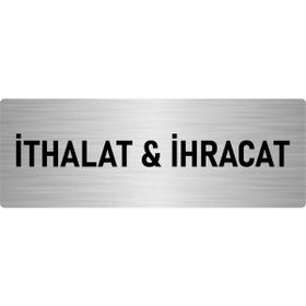 Özarslan Dizayn Departman Kapı İsimliği İthalat ve İhracat 10x20 cm Gümüş Renk Metal Yönlendirme Levhası