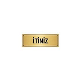 Özarslan Dizayn Departman Kapı İsimliği İtiniz 10x20 cm Altın Renk Metal Yönlendirme Levhası