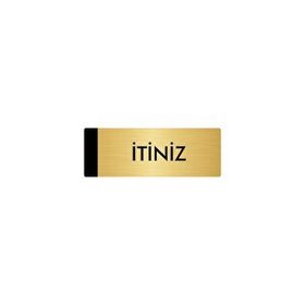 Özarslan Dizayn Departman Kapı İsimliği İtiniz 10x20 cm Altın Renk Metal Yönlendirme Levhası