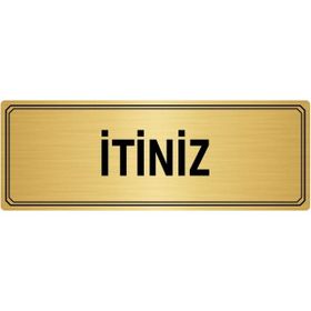 Özarslan Dizayn Departman Kapı İsimliği İtiniz 10x20 cm Altın Renk Metal Yönlendirme Levhası