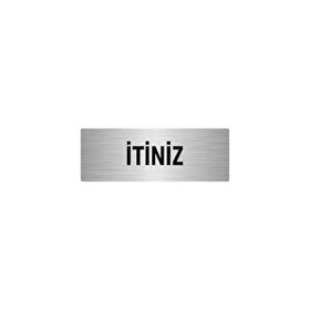 Özarslan Dizayn Departman Kapı İsimliği İtiniz 10x20 cm Gümüş Renk Metal Yönlendirme Levhası