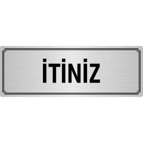 Özarslan Dizayn Departman Kapı İsimliği İtiniz 10x20 cm Gümüş Renk Metal Yönlendirme Levhası