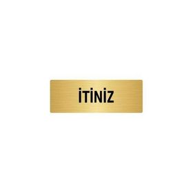 Özarslan Dizayn Departman Kapı İsimliği İtiniz 7x20 cm Altın Renk Metal Yönlendirme Levhası