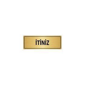 Özarslan Dizayn Departman Kapı İsimliği İtiniz 7x20 cm Altın Renk Metal Yönlendirme Levhası