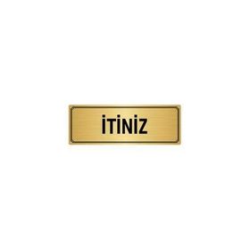 Özarslan Dizayn Departman Kapı İsimliği İtiniz 7x20 cm Altın Renk Metal Yönlendirme Levhası
