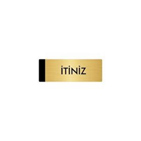 Özarslan Dizayn Departman Kapı İsimliği İtiniz 7x20 cm Altın Renk Metal Yönlendirme Levhası