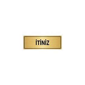Özarslan Dizayn Departman Kapı İsimliği İtiniz 7x20 cm Altın Renk Metal Yönlendirme Levhası