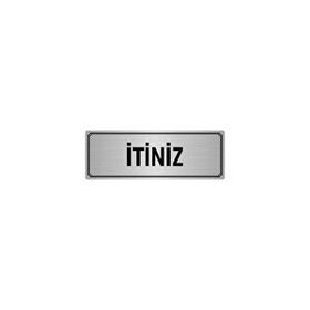 Özarslan Dizayn Departman Kapı İsimliği İtiniz / Push 7x20 cm Gümüş Renk Metal Yönlendirme Levhası