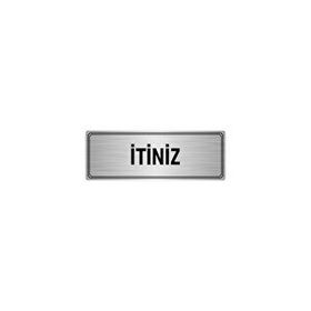 Özarslan Dizayn Departman Kapı İsimliği İtiniz / Push 7x20 cm Gümüş Renk Metal Yönlendirme Levhası