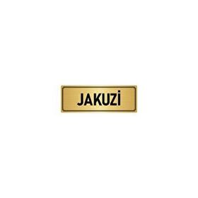 Özarslan Dizayn Departman Kapı İsimliği Jakuzi 10x20 cm Altın Renk Metal Yönlendirme Levhası