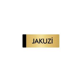 Özarslan Dizayn Departman Kapı İsimliği Jakuzi 5x20 cm Altın Renk Metal Yönlendirme Levhası