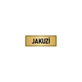 Özarslan Dizayn Departman Kapı İsimliği Jakuzi 7x20 cm Altın Renk Metal Yönlendirme Levhası