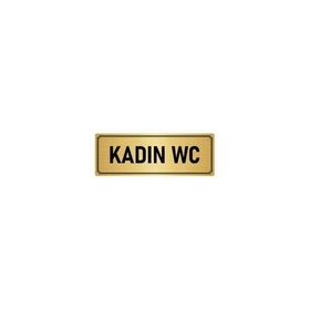 Özarslan Dizayn Departman Kapı İsimliği Kadın Wc 5x20 cm Altın Renk Metal Yönlendirme Levhası