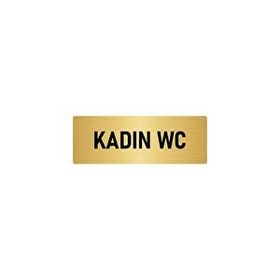 Özarslan Dizayn Departman Kapı İsimliği Kadın Wc 5x20 cm Altın Renk Metal Yönlendirme Levhası