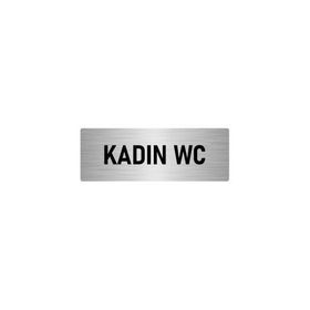Özarslan Dizayn Departman Kapı İsimliği Kadın Wc 5x20 cm Gümüş Renk Metal Yönlendirme Levhası