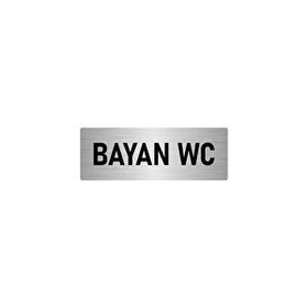 Özarslan Dizayn Departman Kapı İsimliği Kadın Wc 5x20 cm Gümüş Renk Metal Yönlendirme Levhası