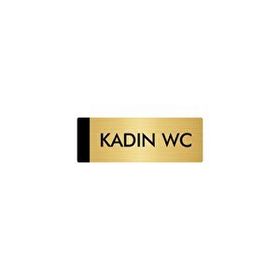 Özarslan Dizayn Departman Kapı İsimliği Kadın Wc 7x20 cm Altın Renk Metal Yönlendirme Levhası