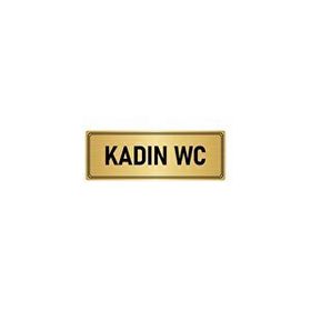 Özarslan Dizayn Departman Kapı İsimliği Kadın Wc 7x20 cm Altın Renk Metal Yönlendirme Levhası