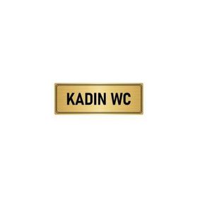 Özarslan Dizayn Departman Kapı İsimliği Kadın Wc 7x20 cm Gümüş Renk Metal Yönlendirme Levhası