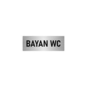 Özarslan Dizayn Departman Kapı İsimliği Kadın Wc 7x20 cm Gümüş Renk Metal Yönlendirme Levhası