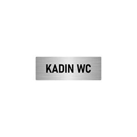 Özarslan Dizayn Departman Kapı İsimliği Kadın Wc 7x20 cm Gümüş Renk Metal Yönlendirme Levhası