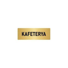 Özarslan Dizayn Departman Kapı İsimliği Kafeterya 10x20 cm Altın Renk Metal Yönlendirme Levhası