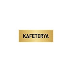 Özarslan Dizayn Departman Kapı İsimliği Kafeterya 10x20 cm Altın Renk Metal Yönlendirme Levhası
