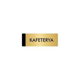 Özarslan Dizayn Departman Kapı İsimliği Kafeterya 10x20 cm Altın Renk Metal Yönlendirme Levhası