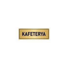 Özarslan Dizayn Departman Kapı İsimliği Kafeterya 5x20 cm Altın Renk Metal Yönlendirme Levhası