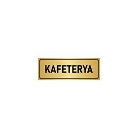 Özarslan Dizayn Departman Kapı İsimliği Kafeterya 5x20 cm Altın Renk Metal Yönlendirme Levhası