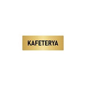 Özarslan Dizayn Departman Kapı İsimliği Kafeterya 5x20 cm Altın Renk Metal Yönlendirme Levhası