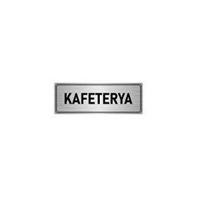 Özarslan Dizayn Departman Kapı İsimliği Kafeterya 5x20 cm Gümüş Renk Metal Yönlendirme Levhası