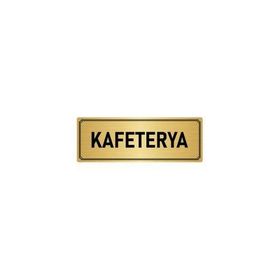 Özarslan Dizayn Departman Kapı İsimliği Kafeterya 7x20 cm Altın Renk Metal Yönlendirme Levhası