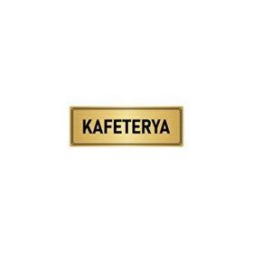 Özarslan Dizayn Departman Kapı İsimliği Kafeterya 7x20 cm Altın Renk Metal Yönlendirme Levhası