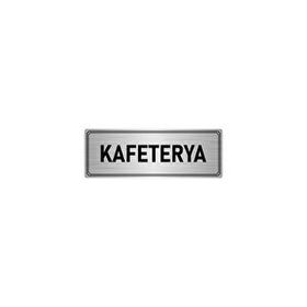 Özarslan Dizayn Departman Kapı İsimliği Kafeterya 7x20 cm Gümüş Renk Metal Yönlendirme Levhası