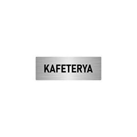 Özarslan Dizayn Departman Kapı İsimliği Kafeterya 7x20 cm Gümüş Renk Metal Yönlendirme Levhası