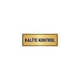 Özarslan Dizayn Departman Kapı İsimliği Kalite Kontrol 10x20 cm Altın Renk Metal Yönlendirme Levhası