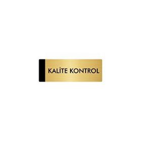 Özarslan Dizayn Departman Kapı İsimliği Kalite Kontrol 10x20 cm Altın Renk Metal Yönlendirme Levhası