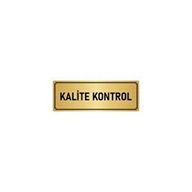 Özarslan Dizayn Departman Kapı İsimliği Kalite Kontrol 5x20 cm Altın Renk Metal Yönlendirme Levhası