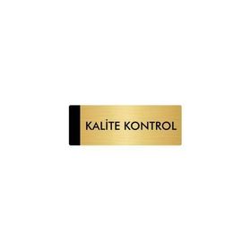 Özarslan Dizayn Departman Kapı İsimliği Kalite Kontrol 5x20 cm Altın Renk Metal Yönlendirme Levhası
