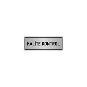Özarslan Dizayn Departman Kapı İsimliği Kalite Kontrol 5x20 cm Gümüş Renk Metal Yönlendirme Levhası