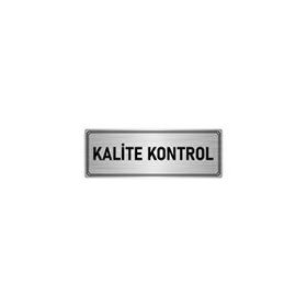 Özarslan Dizayn Departman Kapı İsimliği Kalite Kontrol 5x20 cm Gümüş Renk Metal Yönlendirme Levhası
