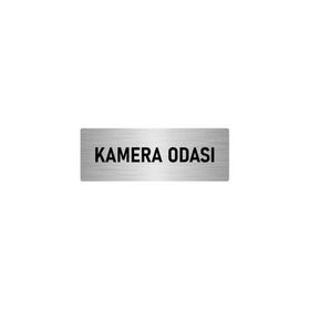 Özarslan Dizayn Departman Kapı İsimliği Kamera Odası 10x20 cm Gümüş Renk Metal Yönlendirme Levhası