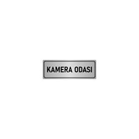 Özarslan Dizayn Departman Kapı İsimliği Kamera Odası 10x20 cm Gümüş Renk Metal Yönlendirme Levhası