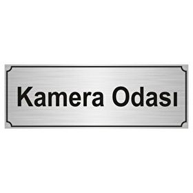Özarslan Dizayn Departman Kapı İsimliği Kamera Odası 5x20 cm Gümüş Renk Metal Yönlendirme Levhası