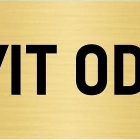 Özarslan Dizayn Departman Kapı İsimliği Kayıt Odası 10x20 cm Altın Renk Metal Yönlendirme Levhası