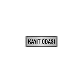 Özarslan Dizayn Departman Kapı İsimliği Kayıt Odası 10x20 cm Gümüş Renk Metal Yönlendirme Levhası