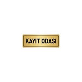 Özarslan Dizayn Departman Kapı İsimliği Kayıt Odası 5x20 cm Altın Renk Metal Yönlendirme Levhası