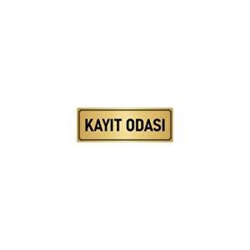 Özarslan Dizayn Departman Kapı İsimliği Kayıt Odası 5x20 cm Altın Renk Metal Yönlendirme Levhası